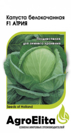 Капуста белокочанная Атрия F1 10шт. для хранения и квашения цветной пакет Агроэлита