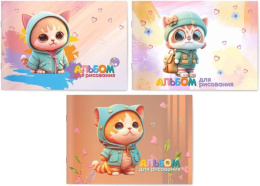 Альбом для рисования 12 листов А5 Мой милый котик 128/011822506