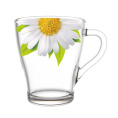 Кружка стеклянная 250мл Грация Живая природа. Ромашка Декостек 1649-Д
