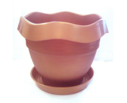 Горшок для цветов пластиковый Шарм эль Шейх с поддоном 12л Агропласт БК0041