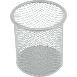 Стакан для пишущих принадлежностей Devente круглый, металлический, серый 4104016