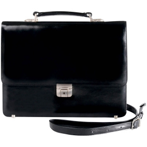 Портфель кожа Калипсо, черный HKn_02001