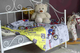 Покрывало стеганое детское 150х215см (бязь) Мотокросс 7484/1 ДомВелл 