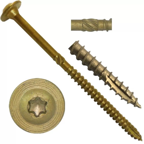 Шуруп 8х 80 с/нарезной д/дерева, пресшайба 320-808