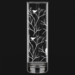 Ваза для цветов стеклянная цилиндр h-26см d-8см Flora Венский лес, в п/у Декостек 767-Г