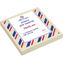 Блок самоклеящийся 76х76 желтый  80 листов Attomex 2010701