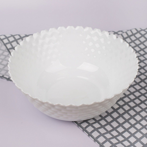 Салатник стеклокерамический 250мм/2,5л White Pars Opal PO-240P