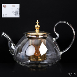 Чайник заварочный стеклянный 1,1л с металлическим фильтром Восточный, в п/у LCTP5560/732890/696027