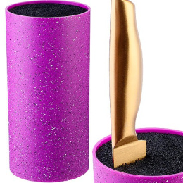 Подставка для ножей пластиковая со вставкой круглая 220мм d-110мм, сиреневый Mayer & Boch 40440