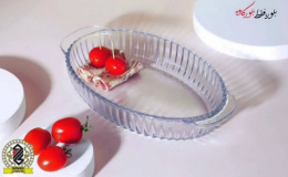 Блюдо стеклянное овальное Параллель 275х160мм/1,04л, с ручками, в п/у Kaveh 1289