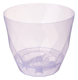 Горшок для орхидей пластиковый Laurel с поддоном 2,3л d-17,5см сиреневый транспарент IDIland 221615141/01