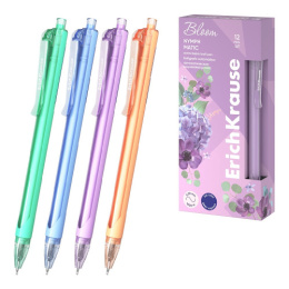 Ручка шариковая автоматическая ErichKrause NYMPH Matic Pastel Bloom, синяя 0,7мм 61088