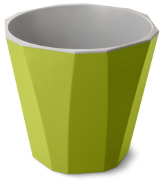 Кашпо пластиковое Палермо со вставкой 3,6л 20х21х19см оливковый Martika С317ОЛВ