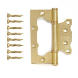 Петля накладная Apecs 100х75-B2-Steel-GM матовое золото (бабочка) Apecs 20097