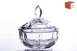 Ваза стеклянная с крышкой 125мм h-130мм, в п/у Коралл 8316