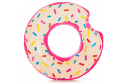 Круг для плавания надувной детский 107х23см Пончик, от 6 лет, до 80кг Intex 56265NP