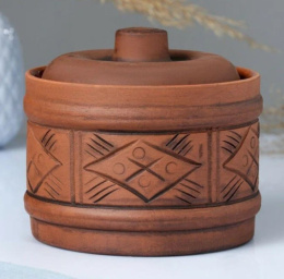 Банка для сыпучих керамическая (молочение)  900мл малая Виктория 3 Кунгурская керамика 120211