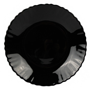 Тарелка стеклокерамическая мелкая 190мм черный Фокус 100ч-твч7,5