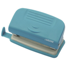 Дырокол  10 листов Devente Neon, пластиковый, с линейкой, голубой 4020324