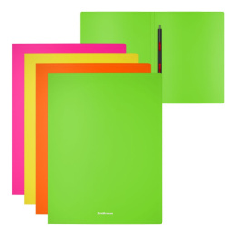 Папка с пружинным зажимом ErichKrause А4 Matt Neon ассорти 50131