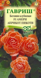 Бегония Амери априкот пикоти F1 клубневая 4шт. цветной пакет Гавриш