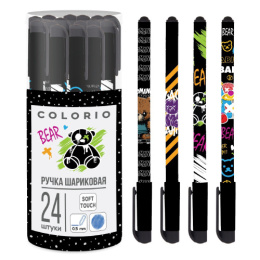 Ручка шариковая синяя, 0,5мм, ассорти COLB-US15-125-PVC24