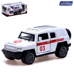 Машина инерционная металлическая Скорая помощь 9х4х3,5см 1:48, открываются двери, в коробке Автоград 6870350