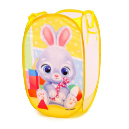 Корзина для игрушек текстильная 340х340х570мм Зайчик Школа талантов 7914147