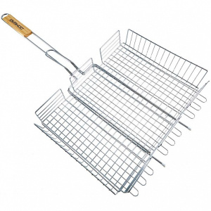 Решетка для барбекю хромированная 41х30см Домбай-6/1