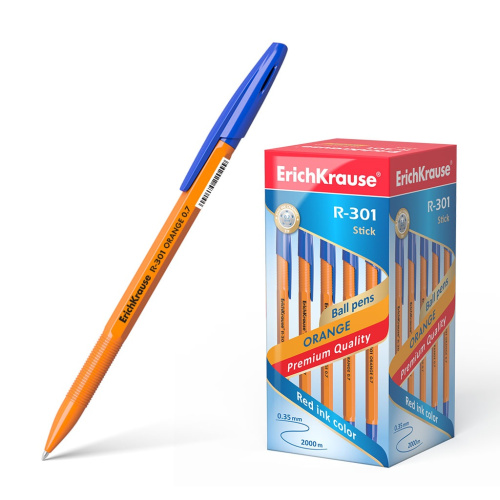 Ручка шариковая ErichKrause R-301 Orange 43194