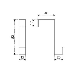 Крючок на дверь навесной Аллюр КДН-2 2шт. 20х40мм, коричневый Аллюр 42754