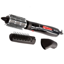 Фен 1000Вт, щетка, 3 насадки, 3 режима работы, черный с розовым Delta DL-0432R