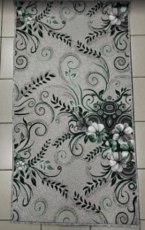 Коврик напольный на войлочной основе с низким ворсом Принт 150х200см p1187/a2p(зел)