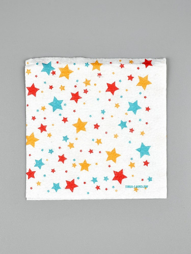 Салфетки бумажные  50шт. 24х24см однослойные Звезды Страна Карнавалия 10892632