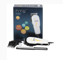 Машинка для стрижки волос, 10Вт, 4 насадки, белый с черным НТС CT-7605