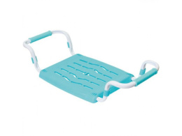 Сиденье на ванну пластиковое на металлическом каркасе раздвижное 35х29см, бирюзовый Nika СВ5/БР