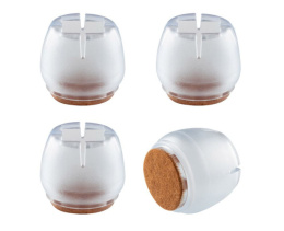 Протектор для мебельных ножек набор 4шт., размер S, силикон/войлок Рыжий кот 105020