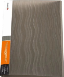 Папка с пружинным зажимом Lamark Волна, серая 128/57152  CF0046-WGR