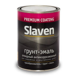 Грунт-эмаль "Slaven" быстросохнущий антикор. черный 3,2кг Р14860