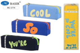 Пенал-косметичка Ассорти, ткань, цветной с объемной надписью MC-5774