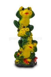 Фигурка садовая гипсовая Три лягушки 20х47см ГусьДекорЛюкс 8С27