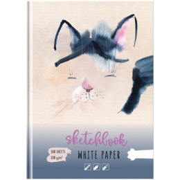 Тетрадь 100 листов скетчбук BG Кошка спит, твердый переплет С5т100_лм 9056