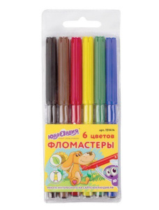 Фломастеры  6 цветов Юнландия Уроки рисования 151414