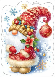 Наклейки оформительские набор НГ Новогодний гномик 5.0001472