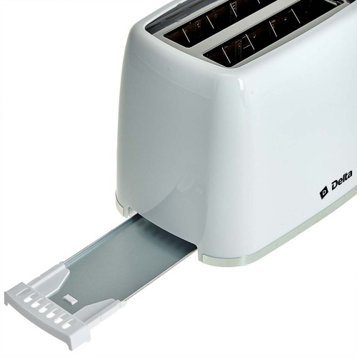 Тостер 650Вт, 6 режимов, белый Delta DL-6901