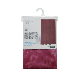 Штора для ванной EVA/ПЭ 180х180см, люверсы, бордо Радужный Дом РД66980