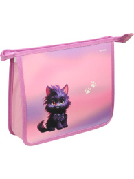 Папка для тетрадей А5 на молнии Черный котик ПТ-2226