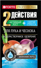 Удобрение для лука, чеснока 100г водорастворимое с аминокислотами Bona Forte