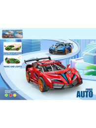 Машина инерционная пластиковая Гоночная, свет, звук, в ассортименте, в пакете Наша Игрушка M1628-54/615052