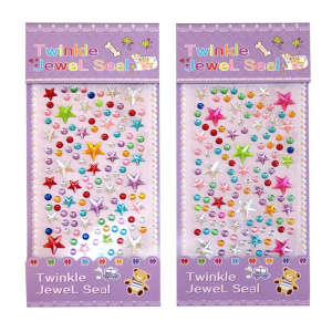 Наклейки Стразы Звезды 9х15см Р22072-9 ТКН1008-2